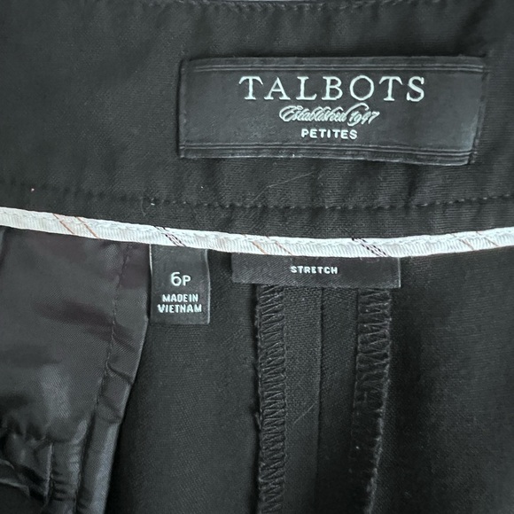 Talbots Women’s Dress Pants Stretch - Black - SZ: 6P - Picture 5 of 6